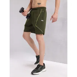 HRX by Hrithik Roshan Men Brand Logo Print Detail Training Shorts with Contrast Piping-picture-13