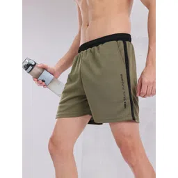 HRX by Hrithik Roshan Men Brand Logo Print Rapid-Dry Running Shorts with Side Taping-picture-11