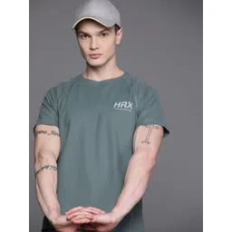 HRX by Hrithik Roshan Men Brand Logo Printed Raglan Sleeves Rapid-Dry Sports T-shirt-picture-31