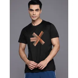 HRX by Hrithik Roshan Men Brand Logo Printed Rapid-Dry Training T-shirt-picture-36