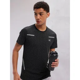 HRX by Hrithik Roshan Men Checked Rapid-Dry Running T-shirt-picture-32