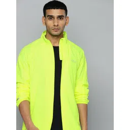 HRX by Hrithik Roshan Men Fluorescent Green Solid Rapid-Dry Antimicrobial Running Jacket-image-44