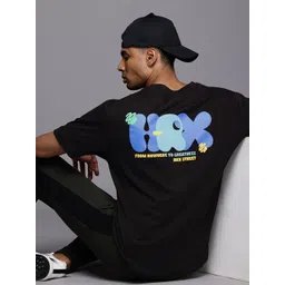 HRX by Hrithik Roshan Men Graphic Printed Bio Finish Oversized T-shirt-picture-15