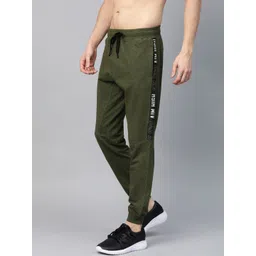 HRX by Hrithik Roshan Men Green Melange Slim Training Rapid Dry Antimicrobial Joggers-image-40