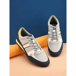HRX by Hrithik Roshan Men Grey Retro Jogger Colourblocked Round Toe Lightweight Sneakers-picture-35