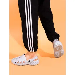 HRX by Hrithik Roshan Men Grey Self Design Clogs-picture-36