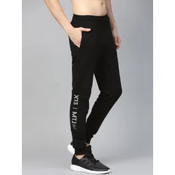 HRX by Hrithik Roshan Men Jet Black Solid Regular Fit Bio-Wash Lifestyle Joggers-picture-21