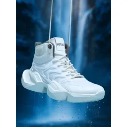 HRX by Hrithik Roshan Men Lace-Ups Mid-Top Chunky Sneakers-picture-26
