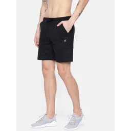 HRX by Hrithik Roshan Men Lifestyle Black Solid Regular Fit Sports Shorts-picture-15