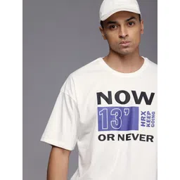 HRX by Hrithik Roshan Men Lifestyle Printed Drop-Shoulder Sleeves Oversized T-shirt-picture-31
