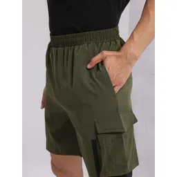 HRX by Hrithik Roshan Men Mid-Rise Cargo-Style Lifestyle Shorts image 5