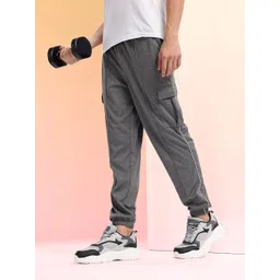 HRX by Hrithik Roshan Men Mid-Rise Rapid-Dry Cargo Style Joggers with Contrast Piping-picture-36
