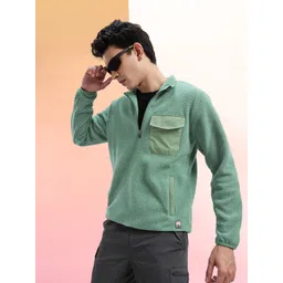 HRX by Hrithik Roshan Men Mock Collar Fleece Sweatshirt-picture-25