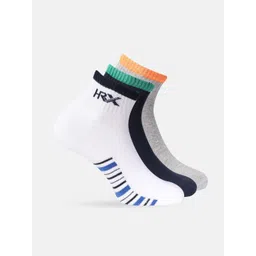 HRX by Hrithik Roshan Men Pack Of 3 Striped Above Ankle-Length Socks-picture-31