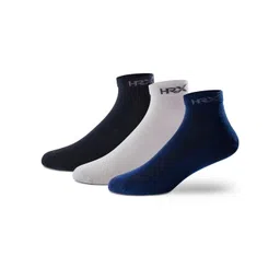 HRX by Hrithik Roshan Men Pack Of 3 White & Blue Ankle Length Socks-picture-39