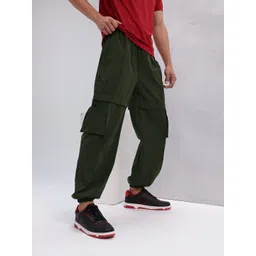HRX by Hrithik Roshan Men Panelled Mid-Rise Lifestyle Cargo Style Joggers-picture-24