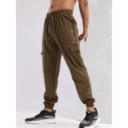 HRX by Hrithik Roshan Men Panelled Mid-Rise Rapid-Dry Training Cargos-picture-14