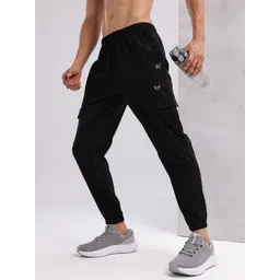 HRX by Hrithik Roshan Men Panelled Mid-Rise Rapid-Dry Training Cargos-picture-16