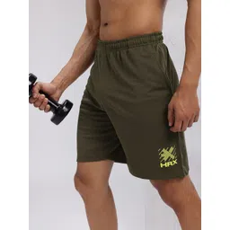 HRX by Hrithik Roshan Men Rapid- dry Typography Printed Training Shorts-picture-32