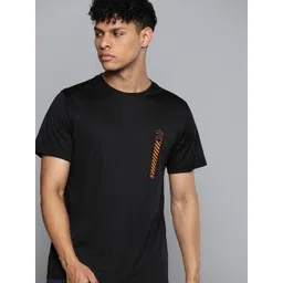 hrx by hrithik roshan Men Solid Round Neck Polyester Black T-Shirt-picture-11