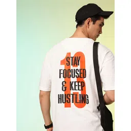 HRX by Hrithik Roshan Men Typography Printed Drop-Shoulder Sleeves Pure Cotton T-shirt-picture-24