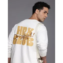 HRX by Hrithik Roshan Men Typography Printed Oversized Sweatshirt-picture-12