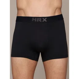 HRX by Hrithik Roshan Pack Of 2 Mid-Rise Short Trunks PACK OF 2-HRX-P1-TRUNK-BLACK-S-picture-24