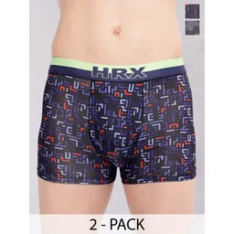 HRX by Hrithik Roshan Pack Of 2 Printed Antimicrobial Trunk HTO-PV-Print-107-113-S-picture-11