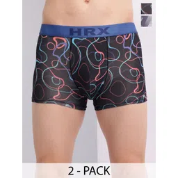 HRX by Hrithik Roshan Pack Of 2 Printed Stretchable Trunks - HTO-PV-Print-103-112-S-picture-21