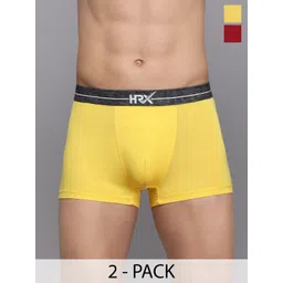 HRX by Hrithik Roshan Pack Of 2 Short Trunks HRX_TRK_002_YLW_MRN_2PC-picture-13