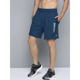 hrx by hrithik roshan Pack of 2 Solid Men Dark Blue Sports Shorts-picture-11