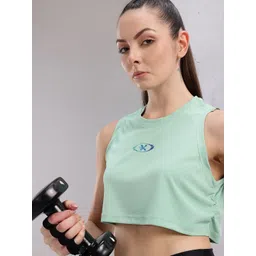 HRX by Hrithik Roshan Printed Rapid-Dry Training Crop T-shirt-image-2