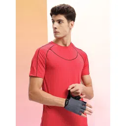 HRX by Hrithik Roshan Rapid-Dry Contrast Stitch Slim Fit Training T-shirt-picture-36