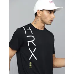 HRX By Hrithik Roshan Running Men Jet Black Rapid-Dry Brand Carrier T-shirts-picture-24