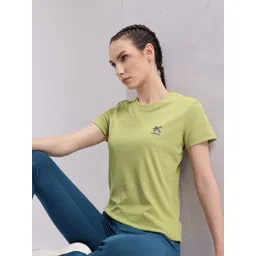 HRX by Hrithik Roshan Solid T-shirt with Brand Logo Detail-picture-14