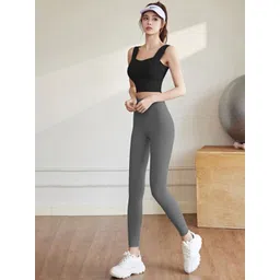 HRX by Hrithik Roshan Square Neck Top With Leggings Co-Ords-picture-12