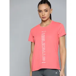 HRX By Hrithik Roshan Training Women Desert Rose Rapid-Dry Typography Tshirts-picture-26