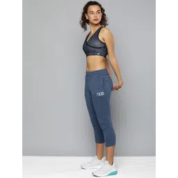 HRX By Hrithik Roshan Training Women Navy Melange Rapid-Dry Solid Track Pants-picture-28