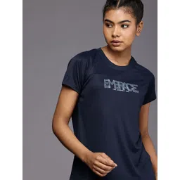 HRX by Hrithik Roshan Typography Printed Raglan Sleeves Rapid-Dry Training T-shirt-picture-31