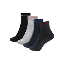 HRX by Hrithik Roshan Unisex Black & Grey Pack Of 4 Patterned Above Ankle-Length Socks-picture-19