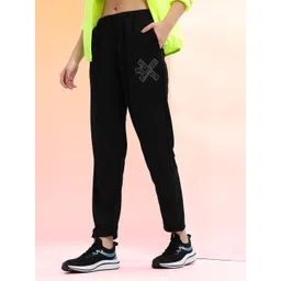 HRX by Hrithik Roshan Women Brand Logo Printed Rapid-Dry Cropped Running Track Pants-picture-16