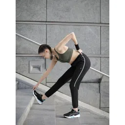 HRX By Hrithik Roshan Women Jet Black Solid Slim Fit Lycra Rapid-Dry Antimicrobial Training Joggers-picture-17