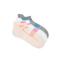 HRX by Hrithik Roshan Women Pack Of 3 Patterned Cotton Ankle Length Socks-picture-22
