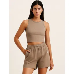 HRX by Hrithik Roshan Women Regular Fit Mid-Rise Cotton Gym Shorts-picture-41