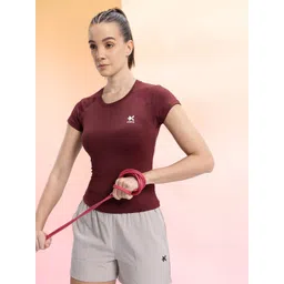 HRX by Hrithik Roshan Women Slim Fit Rapid-Dry Training T-shirt-picture-12