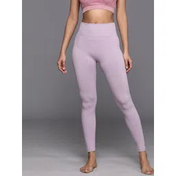HRX By Hrithik Roshan Women Solid Seamless High-Rise Rapid-Dry Ankle-Length Yoga Tights-picture-22