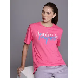 HRX by Hrithik Roshan Women Typography Printed Oversized T-shirt-picture-39