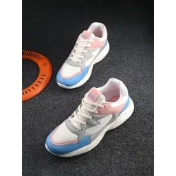 HRX by Hrithik Roshan Women White & Blue Mesh Running Sports Shoes-picture-19