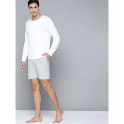 HRX By Hrithik Roshan Yoga Men Grey Melange Organic Cotton  Sustainable Shorts-picture-34