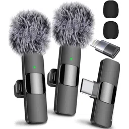 hryfine K9 Dual Wireless Lavalier Mic Plug and Play, No Need APP & Bluetooth Collar Microphone-picture-23